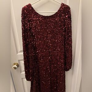 Reitmans Burgundy Sequin Dress